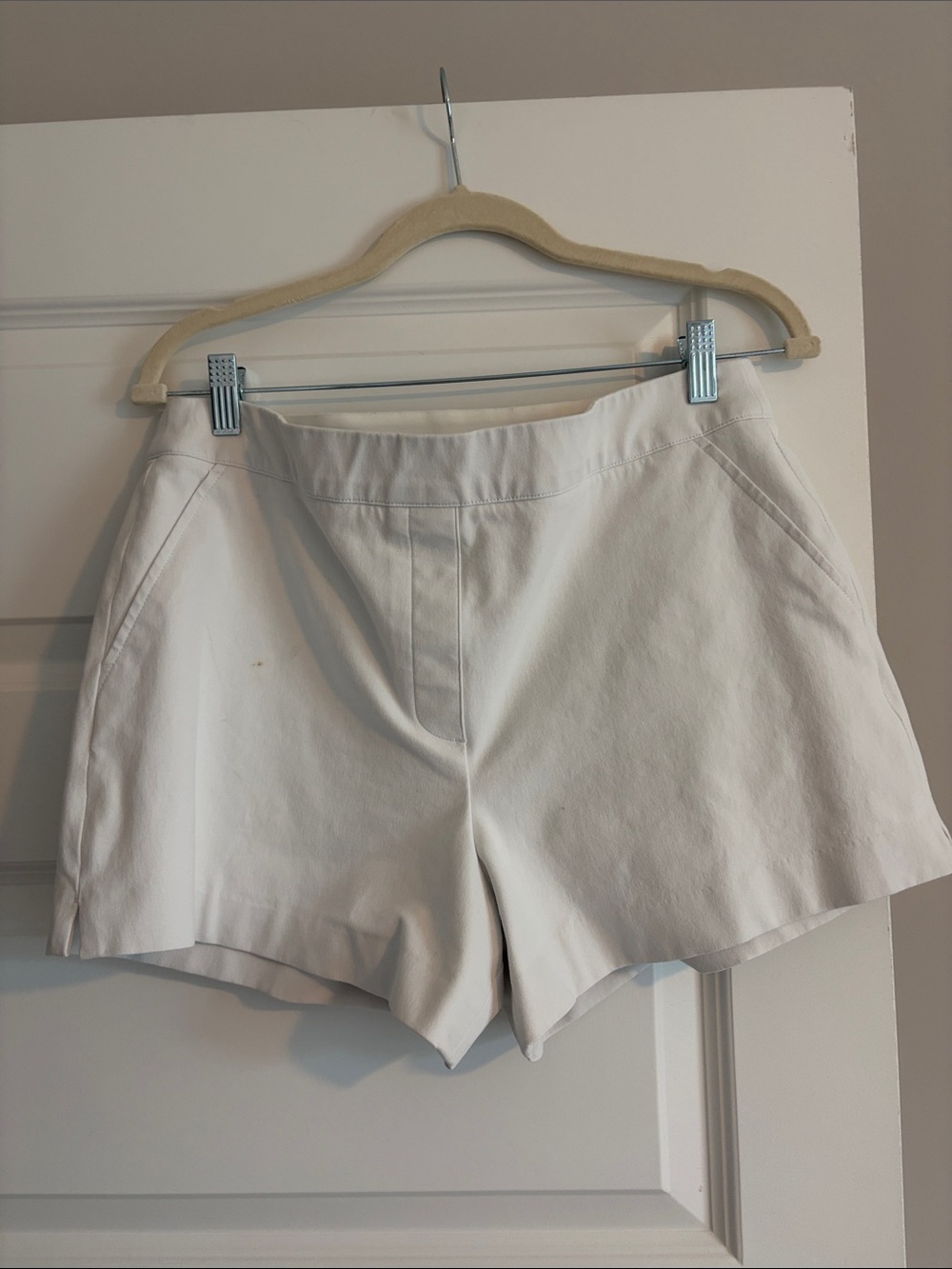 SPANX High-Waist White Tailored Shorts